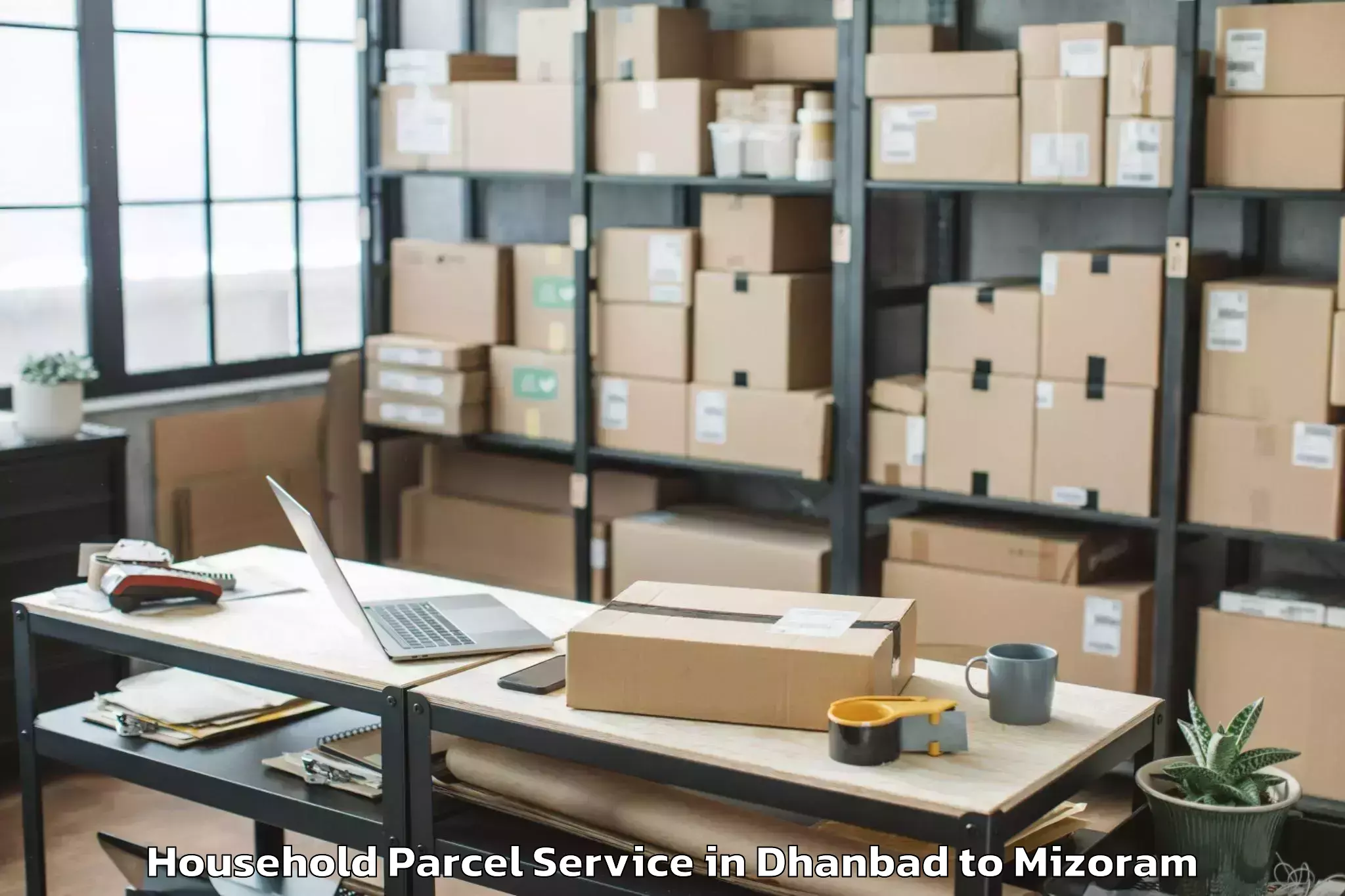 Efficient Dhanbad to Icfai University Mizoram Aizaw Household Parcel